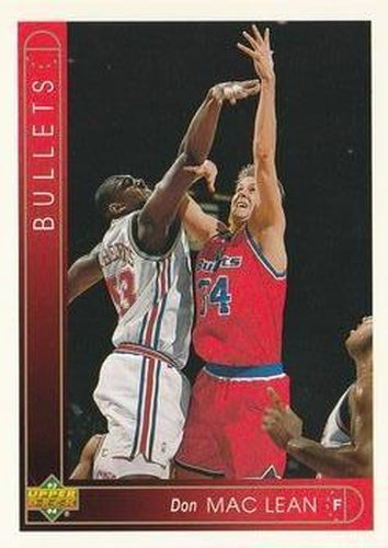 #358 Don MacLean - Washington Bullets - 1993-94 Upper Deck Basketball