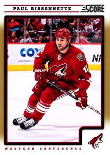 #358 Paul Bissonnette - Phoenix Coyotes - 2012-13 Score - Gold Rush Hockey