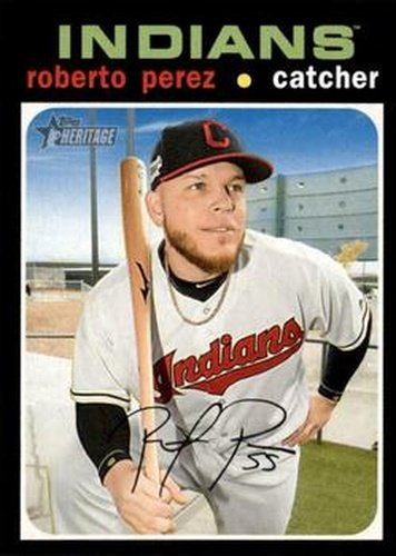 #359 Roberto Perez - Cleveland Indians - 2020 Topps Heritage Baseball