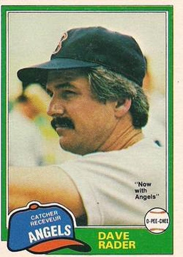 #359 Dave Rader - California Angels - 1981 O-Pee-Chee - Gray Back Baseball