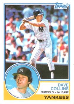 #359 Dave Collins - New York Yankees - 1983 Topps Baseball