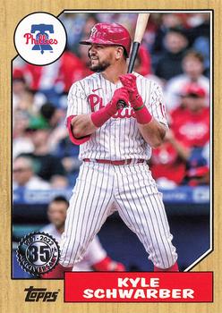 #87TBU-35 Kyle Schwarber - Philadelphia Phillies - 2022 Topps Update - 1987 Topps Baseball 35th Anniversary Baseball