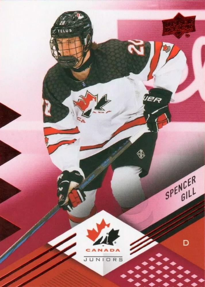#35 Spencer Gill - Canada - 2024 Upper Deck Team Canada Juniors - Red Foil Hockey