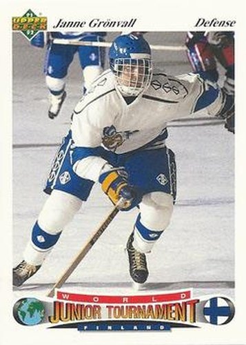 #35 Janne Gronvall - Finland - 1991-92 Upper Deck Czech World Juniors Hockey