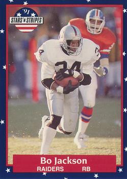 #35 Bo Jackson - Los Angeles Raiders - 1991 Fleer Stars 'n Stripes Football
