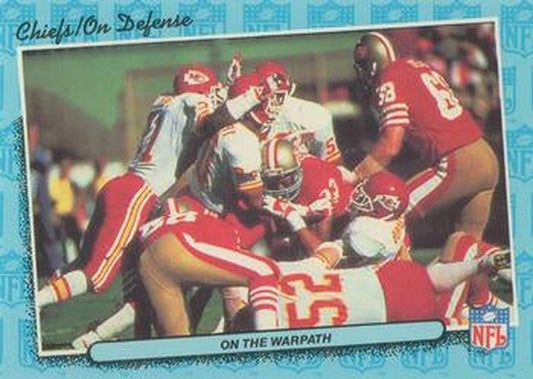 #35 On the Warpath Defense - Kansas City Chiefs - 1986 Fleer Team Action Football