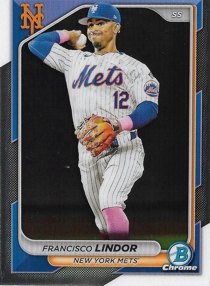 #35 Francisco Lindor - New York Mets - 2024 Bowman Chrome Baseball