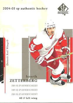 #35 Henrik Zetterberg - Detroit Red Wings - 2004-05 SP Authentic Hockey
