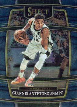 #35 Giannis Antetokounmpo - Milwaukee Bucks - 2021-22 Panini Select - Blue Basketball