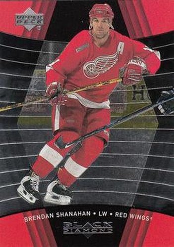 #35 Brendan Shanahan - Detroit Red Wings - 1999-00 Upper Deck Black Diamond Hockey