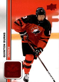 #35 Quinton Burns - Canada - 2023 Upper Deck Team Canada Juniors - Red Foil Hockey