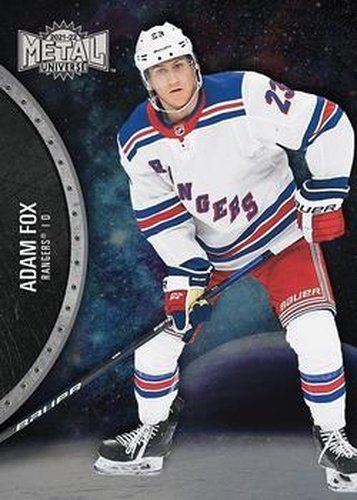 #35 Adam Fox - New York Rangers - 2021-22 Skybox Metal Universe Hockey