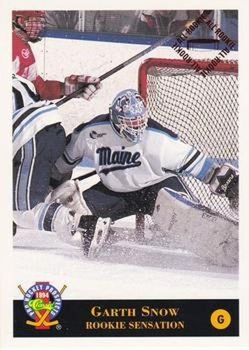 #35 Garth Snow - Maine Black Bears - 1994 Classic Pro Hockey Prospects Hockey