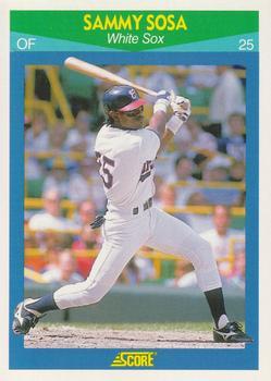 #35 Sammy Sosa - Chicago White Sox - 1990 Score Rising Stars Baseball