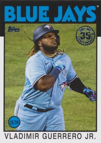 #86B-35 Vladimir Guerrero Jr. - Toronto Blue Jays - 2021 Topps - 1986 Topps Baseball 35th Anniversary Series One Baseball
