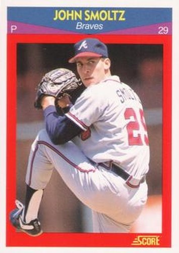 #35 John Smoltz - Atlanta Braves - 1990 Score 100 Superstars Baseball
