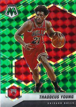 #35 Thaddeus Young - Chicago Bulls - 2020-21 Panini Mosaic - Mosaic Green Basketball