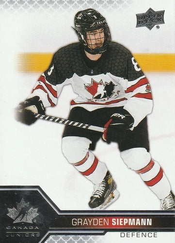 #35 Grayden Siepmann - Canada - 2022-23 Upper Deck Team Canada Juniors Hockey