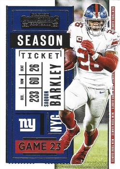 #35 Saquon Barkley - New York Giants - 2020 Panini Contenders Football