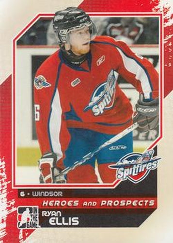 #35 Ryan Ellis - Windsor Spitfires - 2010-11 In The Game Heroes and Prospects Hockey