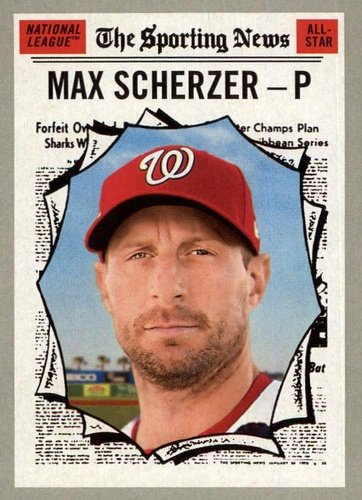 #360 Max Scherzer - Washington Nationals - 2019 Topps Heritage Baseball