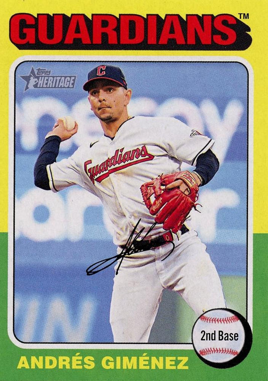 #360 Andrés Giménez - Cleveland Guardians - 2024 Topps Heritage Baseball