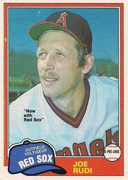 #362 Joe Rudi - Boston Red Sox - 1981 O-Pee-Chee - Gray Back Baseball
