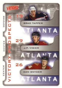 #362 Brad Tapper / J.P. Vigier / Dan Snyder - Atlanta Thrashers - 2001-02 Upper Deck Victory Hockey