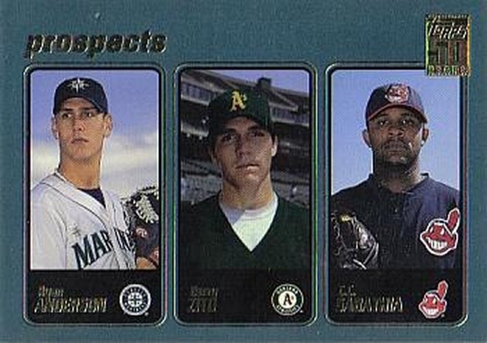 #363 Ryan Anderson / Barry Zito / CC Sabathia - Seattle Mariners / Oakland Athletics / Cleveland Indians - 2001 Topps Baseball