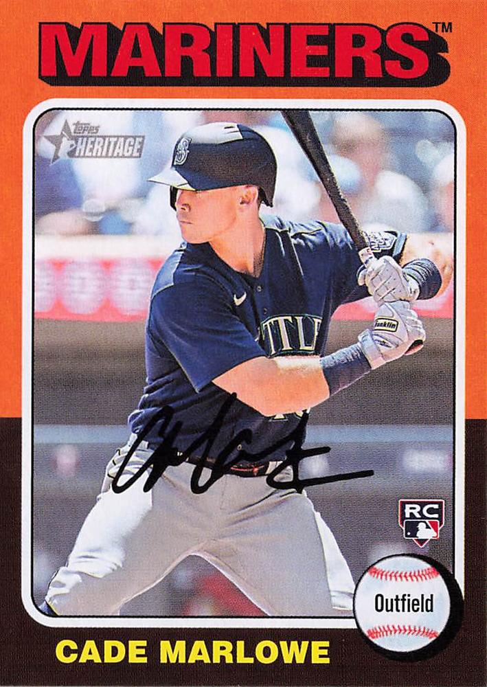#364 Cade Marlowe - Seattle Mariners - 2024 Topps Heritage Baseball