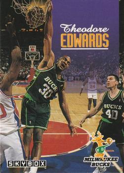 #364 Theodore Edwards - Milwaukee Bucks - 1992-93 SkyBox Basketball