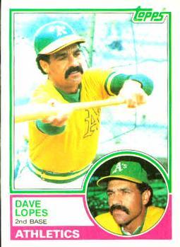 #365 Dave Lopes - Oakland Athletics - 1983 Topps Baseball