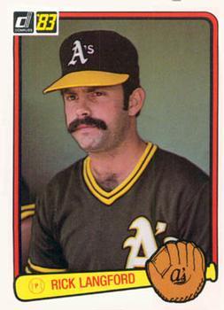 #365 Rick Langford - Oakland Athletics - 1983 Donruss Baseball