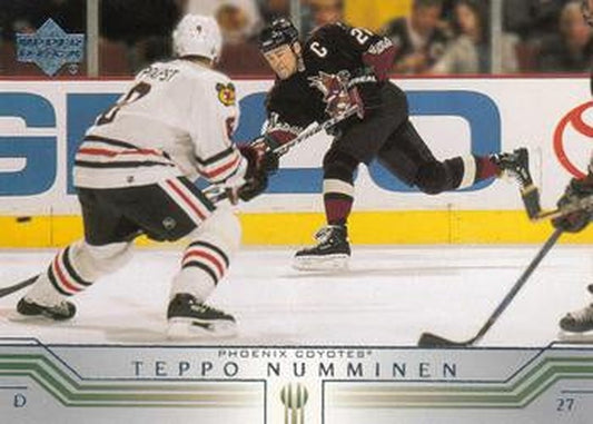 #366 Teppo Numminen - Phoenix Coyotes - 2001-02 Upper Deck Hockey