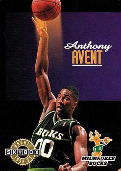 #368 Anthony Avent - Milwaukee Bucks - 1992-93 SkyBox Basketball