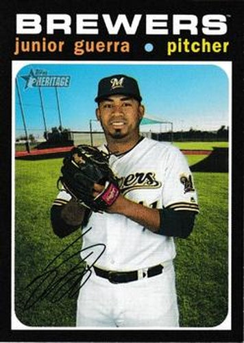 #368 Junior Guerra - Milwaukee Brewers - 2020 Topps Heritage Baseball