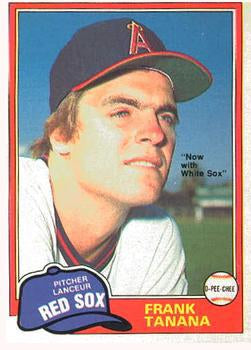 #369 Frank Tanana - Boston Red Sox - 1981 O-Pee-Chee - Gray Back Baseball