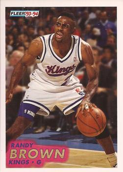 #369 Randy Brown - Sacramento Kings - 1993-94 Fleer Basketball