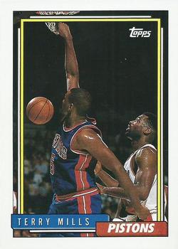 #369 Terry Mills - Detroit Pistons - 1992-93 Topps Basketball