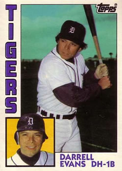 #36T Darrell Evans - Detroit Tigers - 1984 Topps Traded Baseball