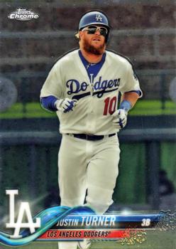 #36 Justin Turner - Los Angeles Dodgers - 2018 Topps Chrome Baseball