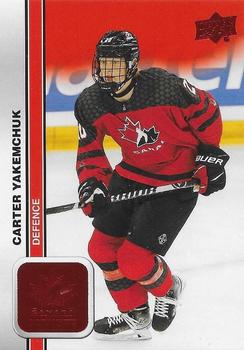 #36 Carter Yakemchuk - Canada - 2023 Upper Deck Team Canada Juniors - Red Foil Hockey