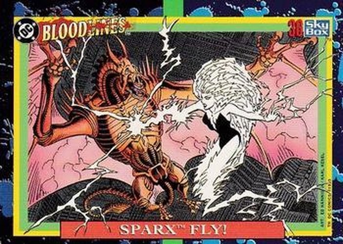 #36 Sparx Fly! - 1993 SkyBox DC Comics Bloodlines