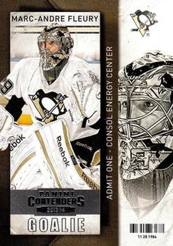 #36 Marc-Andre Fleury - Pittsburgh Penguins - 2013-14 Panini Contenders Hockey