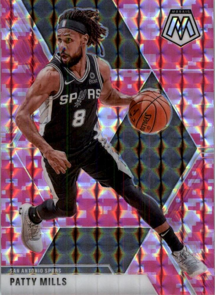 #36 Patty Mills - San Antonio Spurs - 2019-20 Panini Mosaic - Camo Pink Basketball