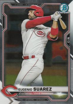 #36 Eugenio Suarez - Cincinnati Reds - 2021 Bowman Chrome Baseball