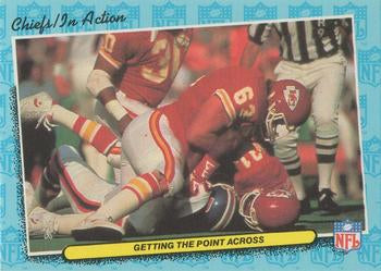 #36 Getting the Point Across 1986 schedule - Kansas City Chiefs - 1986 Fleer Team Action Football