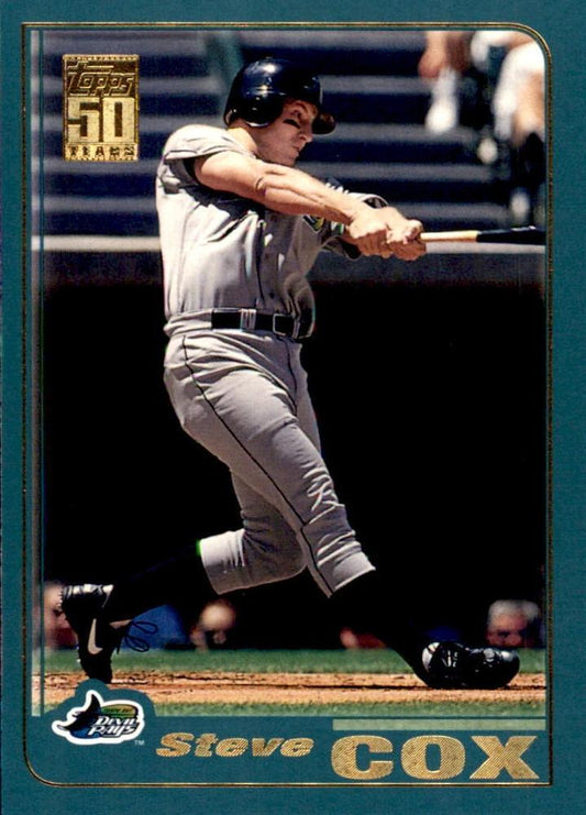 #36 Steve Cox - Tampa Bay Devil Rays - 2001 Topps Baseball