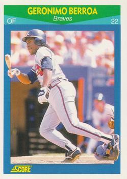 #36 Geronimo Berroa - Atlanta Braves - 1990 Score Rising Stars Baseball
