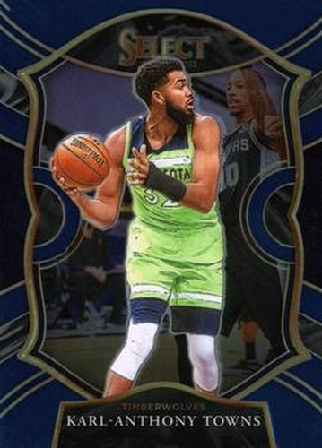 #36 Karl-Anthony Towns - Minnesota Timberwolves - 2020-21 Panini Select - Blue Basketball